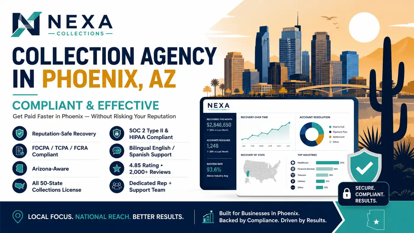 Phoenix collection agency helping businesses, healthcare providers and schools recover overdue accounts