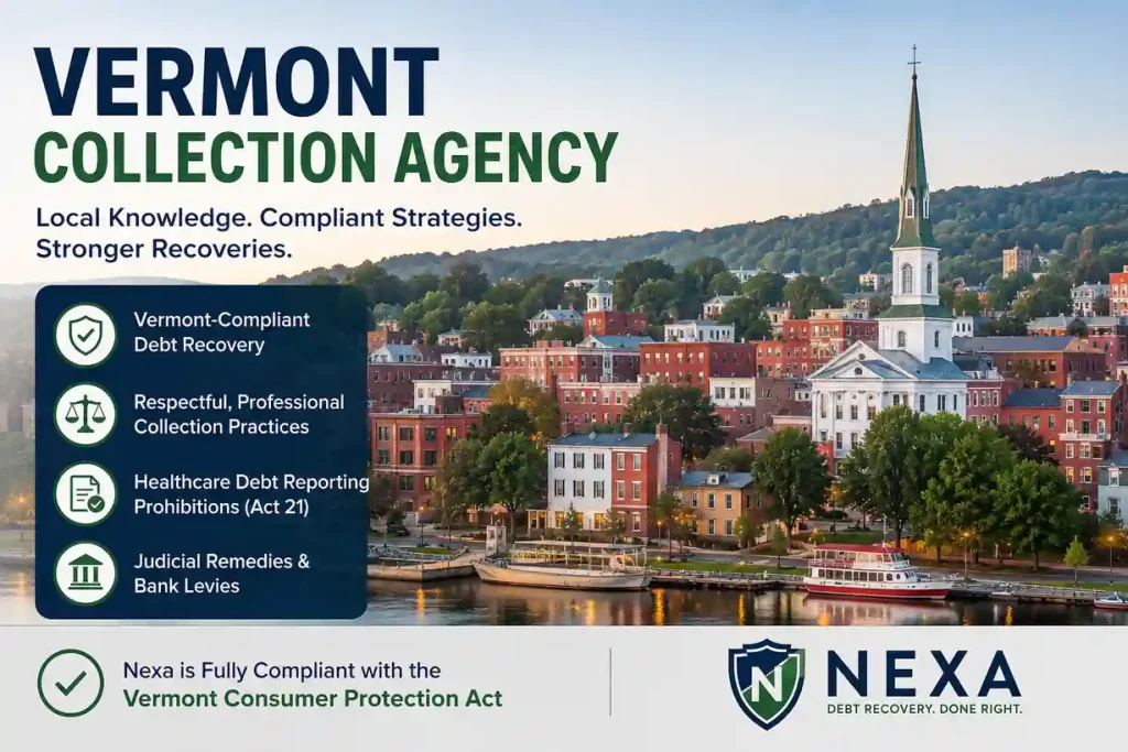 Vermont collection agency that protects your preutation, Recovering for medical professionals, businesses and schools.