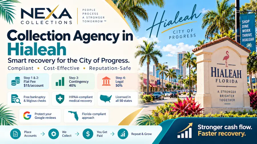 Hialeah commercial and medical collection agency for healthcare, wholesale, industrial and small-businesses.